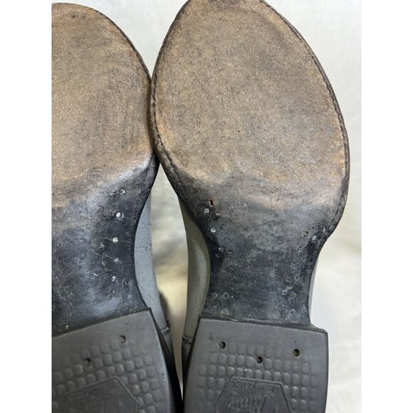 TONY LAMA Cowboy Boots Mens Gray Leather Western Pull On Rodeo 10EE READ - Picture 12 of 16